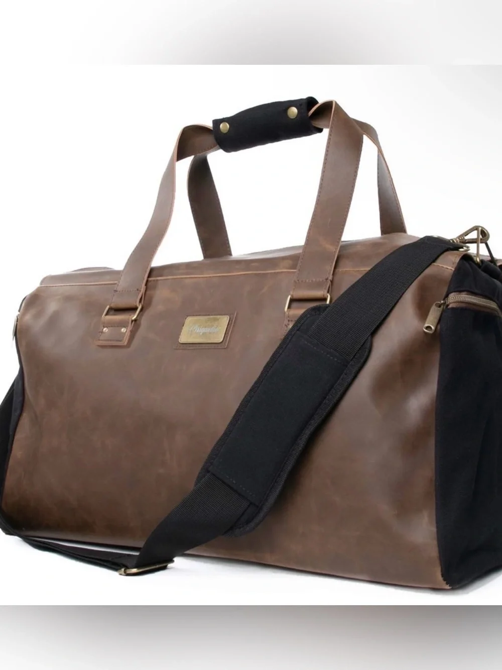 Finley Mill Collection Skyward Insurance Brown Leather Weekender Bag